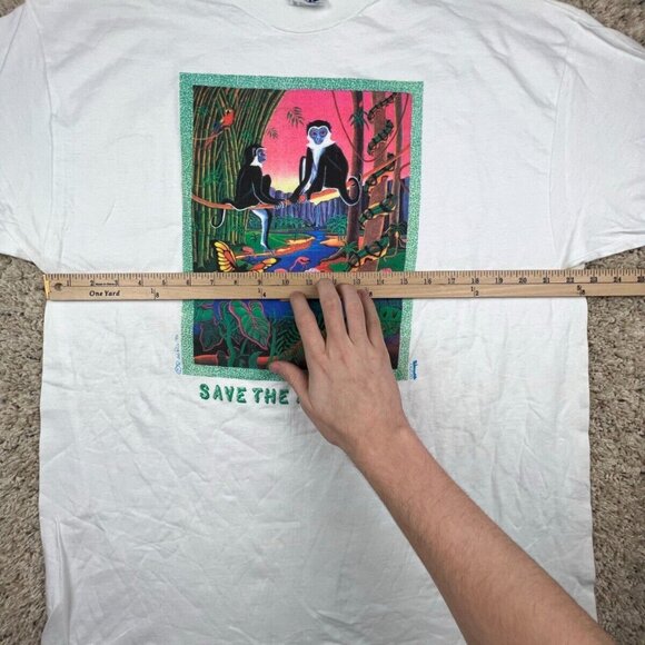 Vintage Save The Amazonia Shirt Adult XL Toucan Amazon Shirt Environment Hanes - Picture 10 of 12
